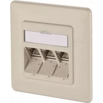 METZ CONNECT BTR IT CONNECT E-DAT modul 3x8(8) UP - Süvispaigaldatav võrgupesa, 3-porti RJ45, CAT 6, varjestatud, pärlvalge (RAL 1013) 1309131001-E