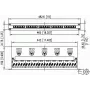 METZ CONNECT BTR UAE 25x8(8) Cat.6 varjestatud patch-paneel, 25 porti, 1U, helehall 130887-E