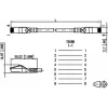 METZ CONNECT Cat.6A S/FTP patchkaabel RJ45 - RJ45, 10GBase-T, 0,5m, hall, LSZH, kullatud kontaktid 1308455088-E