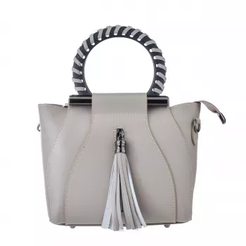 MIA TOMAZZI Naine Õlakott WB201297GREY (21x18x7 cm) Hall Ehtne Nahk