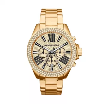 Michael Kors Bradshaw naiste roosakuldse tooniga roostevabast terasest kronograafkell MK6095