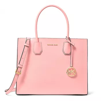 Michael Kors Greenwich Satchel Crossbody Bag naistele, Powder Blush, Saffiano nahk, 32x26x14 cm