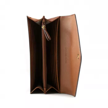 Michael Kors Jet Set Travel pruun signatuur kaetud lõuendist portfell crossbody kott 35F3GTVE7BBRO