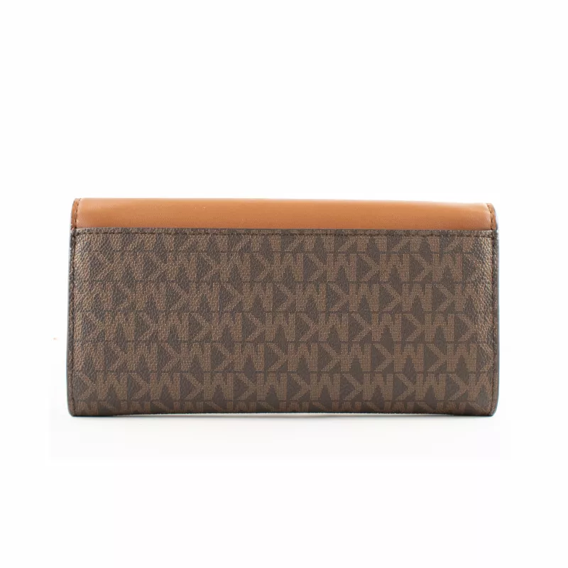 Michael Kors Jet Set Travel pruun signatuur kaetud lõuendist portfell crossbody kott 35F3GTVE7BBRO
