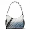 Michael Kors Jet Set Travel Crossbody Bag Black Signature Coated Canvas