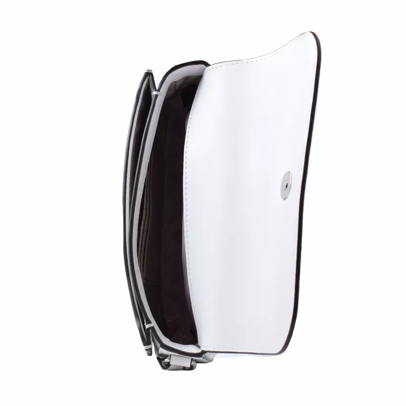 Michael Kors Jet Set Travel Crossbody Bag Optic White Saffiano Leather 35F4STVC1LOPT