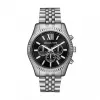 Michael Kors Lexington meeste kvartskronograafkell MK8602, 45mm, sinine sihverplaat, roostevabast terasest käevõru
