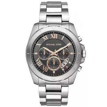 MICHAEL KORS Meeste MK8609 Analoog Kvartskronograaf Käekell, 50mm Sinise Sihtnumbriga ja Terasest Käevõruga