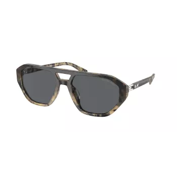 Michael Kors Meeste Päikeseprillid MK2219U394287 - Must atsetaatraam, hallid polükarbonaat läätsed, 57 mm