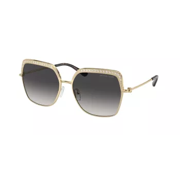 Michael Kors MK1141-10188G naiste päikeseprillid - must atsetaatraam, hall gradientlääts, 57 mm