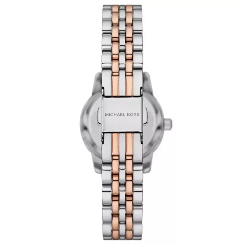 Michael Kors Pyper naiste kvartskell - 26 mm roostevabast terasest korpus, hõbedane sihverplaat, hõbedast tooni käevõru (MK4817)