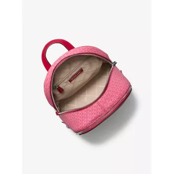 Michael Kors Rhea seljakott, tumepunane Saffiano nahk, naiste 27x26x14 cm