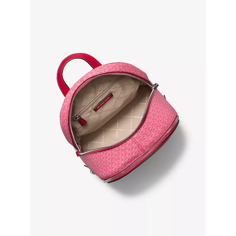 Michael Kors Rhea seljakott, tumepunane Saffiano nahk, naiste 27x26x14 cm