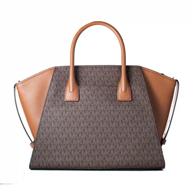 Michael Kors Vivianne õlakott Brown Multi Signature Logo-Print Coated Canvas