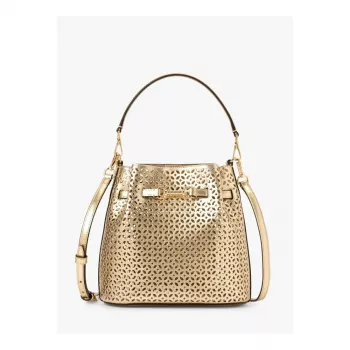 MICHAEL KORS Naiste Jet Set Travel õlakott 35S6G2ZC1KPAL - Signature Canvas, kullavärvi riistvara