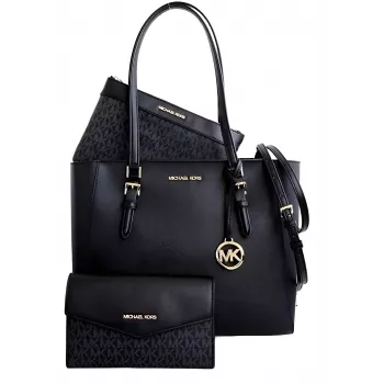MICHAEL KORS naiste Jet Set Travel suur Saffiano nahast kandekott 35R3GCFT3TBLA must