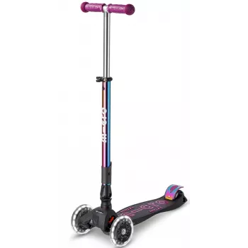 Micro Maxi Deluxe Foldable LED Neochrome 3-rattaline laste tõukeratas, lilla