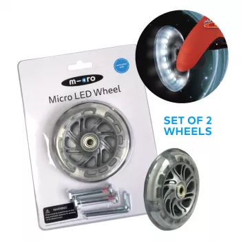 Micro Maxi Scooter Rattad LED-tuledega - 120mm PU Rattad, ABEC 9 Laagrid, Mitmevärvilised, 2 tk komplekt