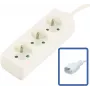 MicroConnect 3-kohaline prantsuse tüüpi pikendusjuhe lülitiga, ülekoormuskaitsega ja lastekaitsekatetega, 1,5 m kaabel, valge (MC-PS030150FRUPSW)