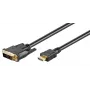 MicroConnect DVI-D isane HDMI isasele adapterkaabel 0,5m must