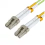 MICROCONNECT LC/UPC kuni LC/UPC OM5 dupleks fiiberoptiline patch-kaabel 100m – laimiroheline LSZH