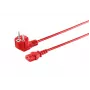 MicroConnect toitekaabel Schuko nurga all IEC C13, 3m, punane MC-SCHUANGC13300R