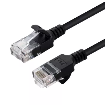 MICROCONNECT U/UTP CAT6 0.3m must õhuke Etherneti patch-kaabel