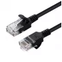 MICROCONNECT U/UTP CAT6 0.3m must õhuke Etherneti patch-kaabel