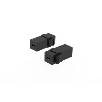 MICROCONNECT USB-C emane-emane Keystone-adapter, USB 3.2 Gen 2, 10Gbps, 100W PD, DisplayPort Alt Mode, must