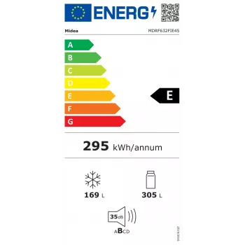 Midea MDRF632FIE45 Vabaltseisev mitme uksega külmik, 474 L, Dark Inox, energiaklass E