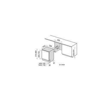Midea MDWEB1403MB-WS integreeritav nõudepesumasin, 14 nõudekomplekti, C, 44 dB