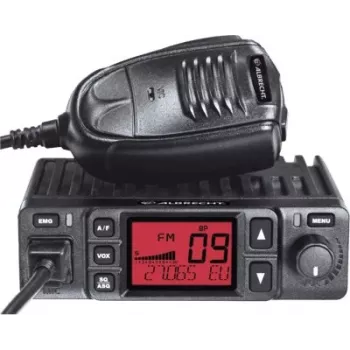 Midland Albrecht AE 6290 mobiilne CB-raadio repiiteriga, VOX, 40 kanalit AM/FM, 12/24V, must 12629