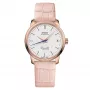 MIDO Baroncelli III Lady automaatkäekell 33mm roosa kuld PVD roostevaba teras hõbedane sihverplaat pruun nahkrihm M027207360100
