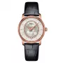 MIDO Baroncelli III Lady automaatkäekell 33mm roosakuldne PVD valge pärlmutter sihverplaadi teemantindeksitega valge nahkrihm