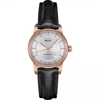 MIDO Baroncelli Lady naiste kell M76003104 29mm roostevabast terasest hõbedase sihverplaadiga