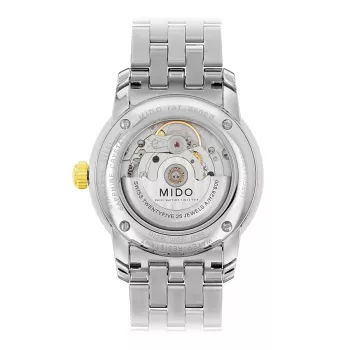 MIDO meeste käekell M86009261 Baroncelli III 38mm automaatne hõbedane sihverplaat must nahk