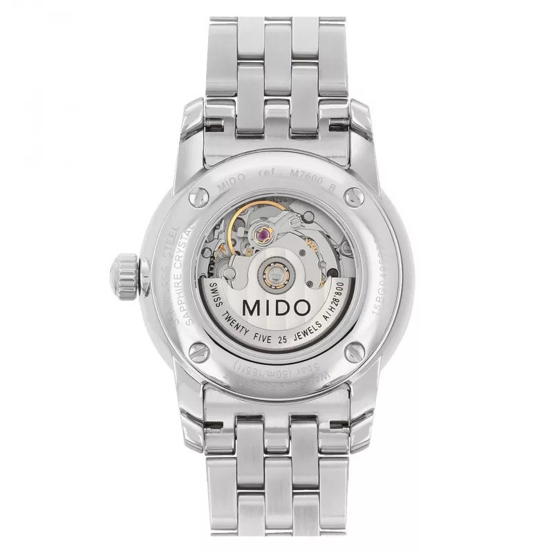 MIDO naiste automaatkell M76004261 29mm roostevaba teras hõbedane sihverplaat