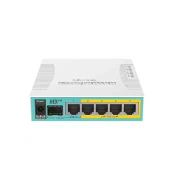MikroTik hEX PoE Gigabit Ethernet ruuter valge