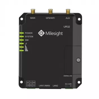 Milesight UR32L-L04EU-P tööstuslik 4G LTE Cat 4 ruuter PoE, kahe SIM-iga, jadaliidese, I/O, VPN, metallkorpus, DIN-liin