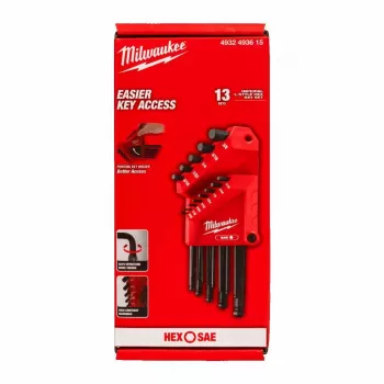 Milwaukee Allen Wrench Imperial Set 13pcs Hex Key Set with Black Oxide Finish