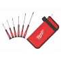 Milwaukee täppiskruvikeerajakomplekt, 6-osaline, Phillips PH00/PH0, lame 2.5/3.0/4.0mm, Torx T10, kroomitud