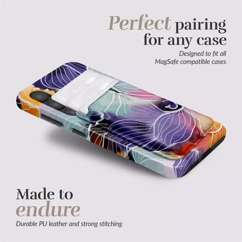MIO Flowers Magsafe Case Compatible Card Holder