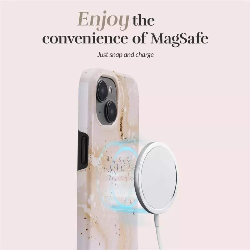 MIO Gold Marble Magsafe Compatible for iPhone 15 Pro