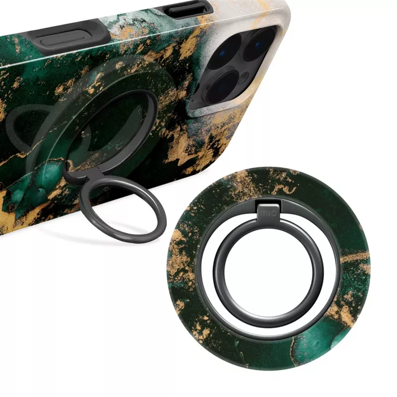 MIO Green Marble Magsafe Case Compatible Ring Holder