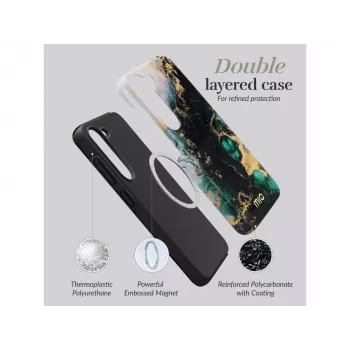 MIO Green Marble Magsafe Compatible Case for Samsung S25 Plus 5G