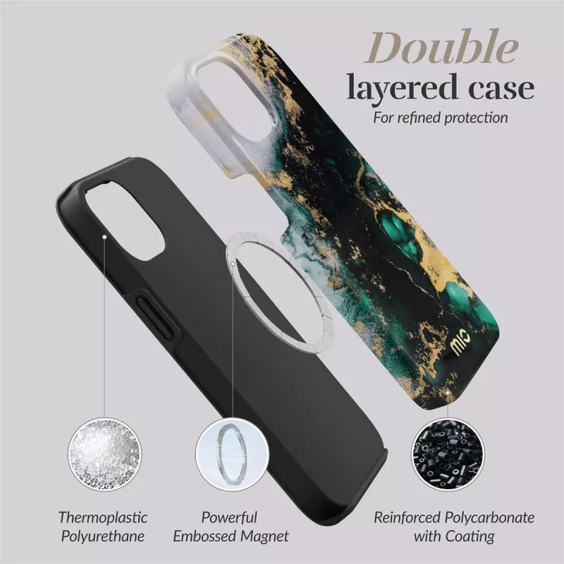 MIO Green Marble Magsafe Compatible for iPhone 17 Pro