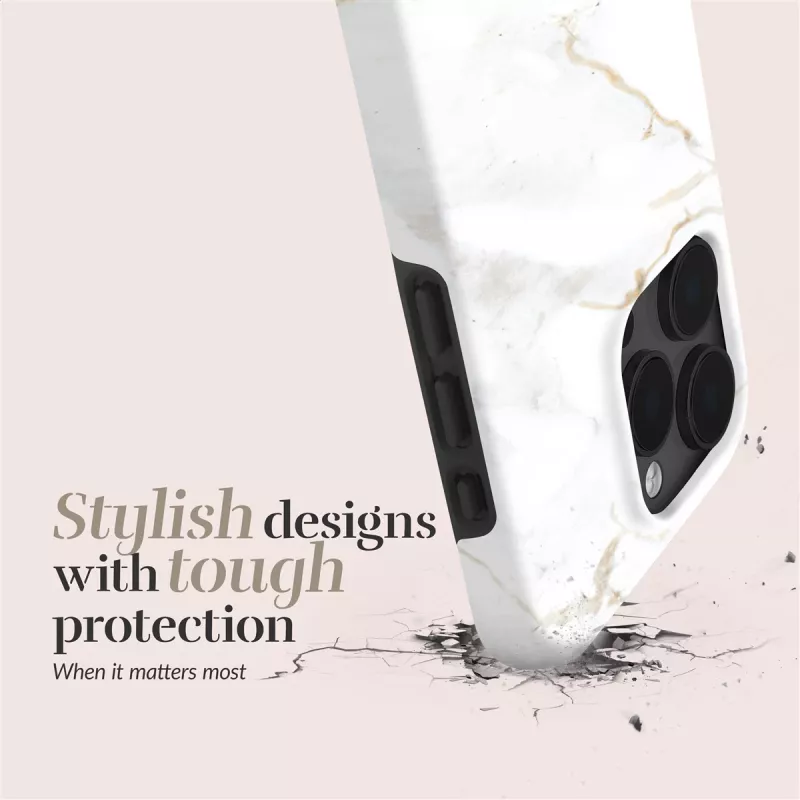 MIO White Marble Magsafe Case Compatible for Samsung S25+ 5G