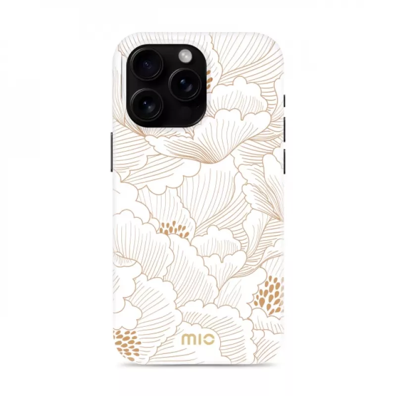 MIO White Roses Magsafe Compatible Case for iPhone 16 Pro Max