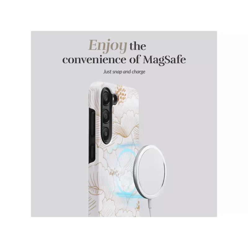 Mio White Roses Magsafe Compatible Case for Samsung S25 Ultra 5G