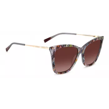 MISSONI naiste liblikapäikeseprillid MIS0106SX193X - pruuni mustriga atsetaatraam, pruunid gradiendiläätsed, UV400 kaitse
